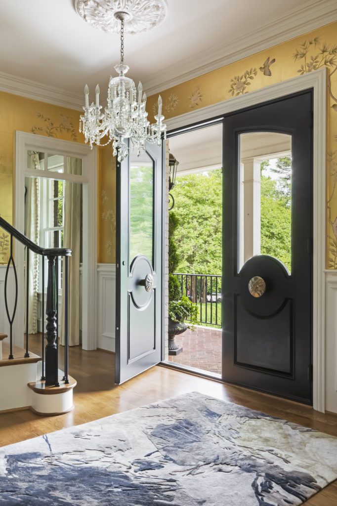 Traditional iron door entrance
