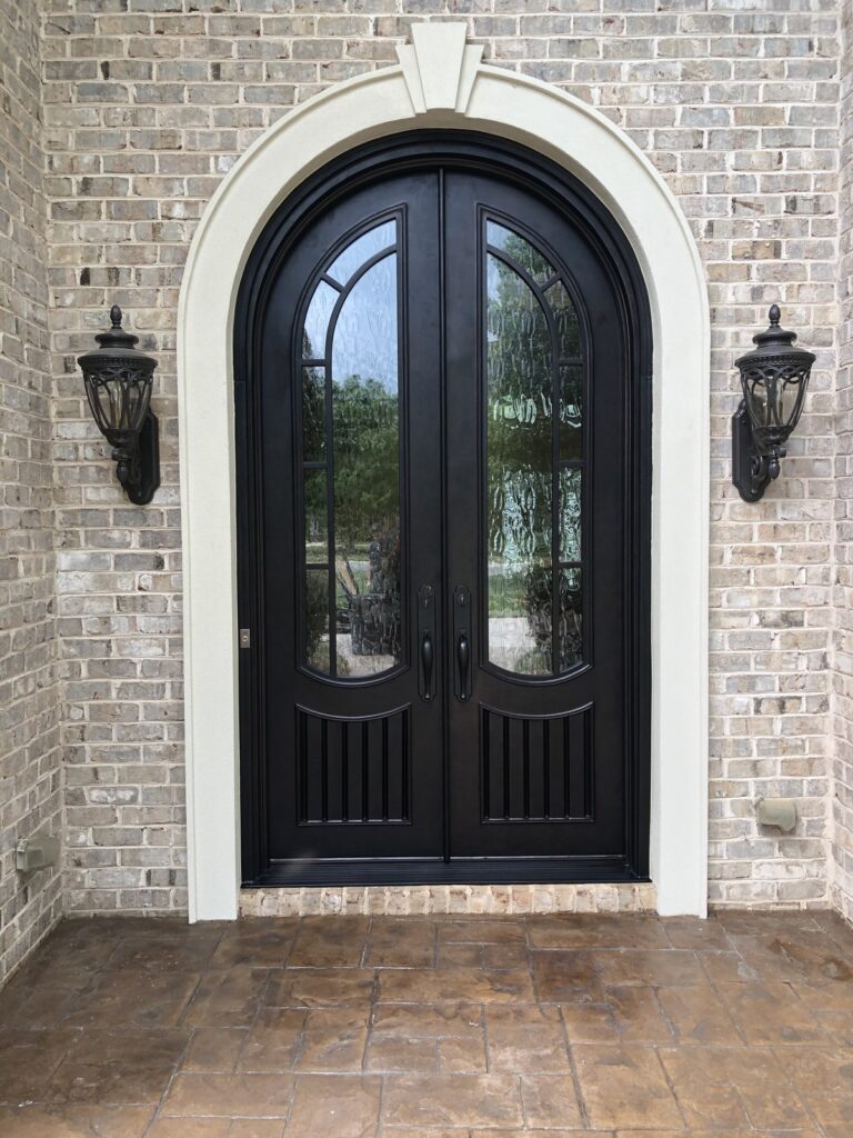 A rounded set of traditional style doors.
