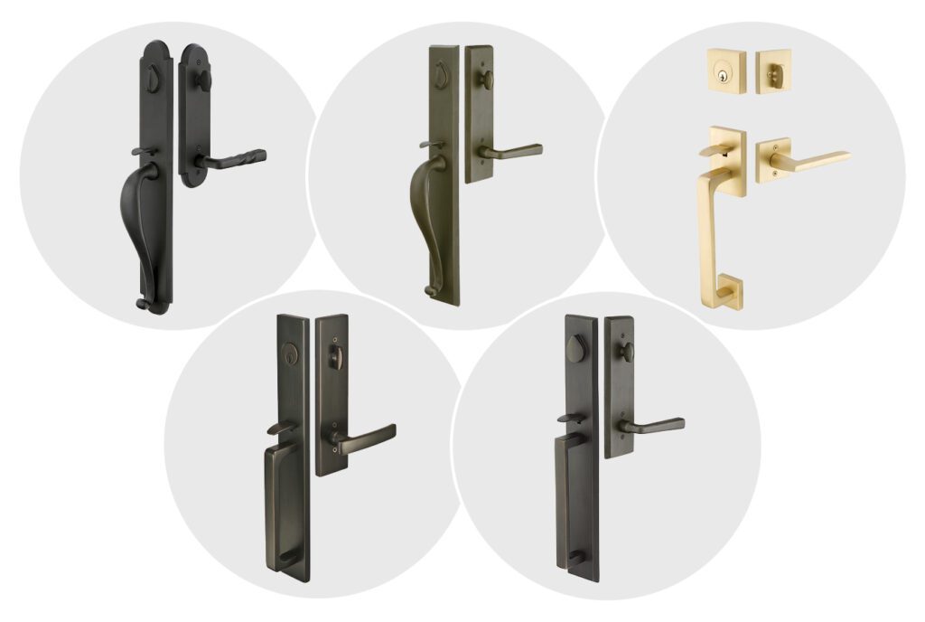 Clark Hall's catalog of traditional door handle options.