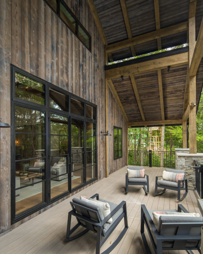 Large back patio double doors with sidelights and transom